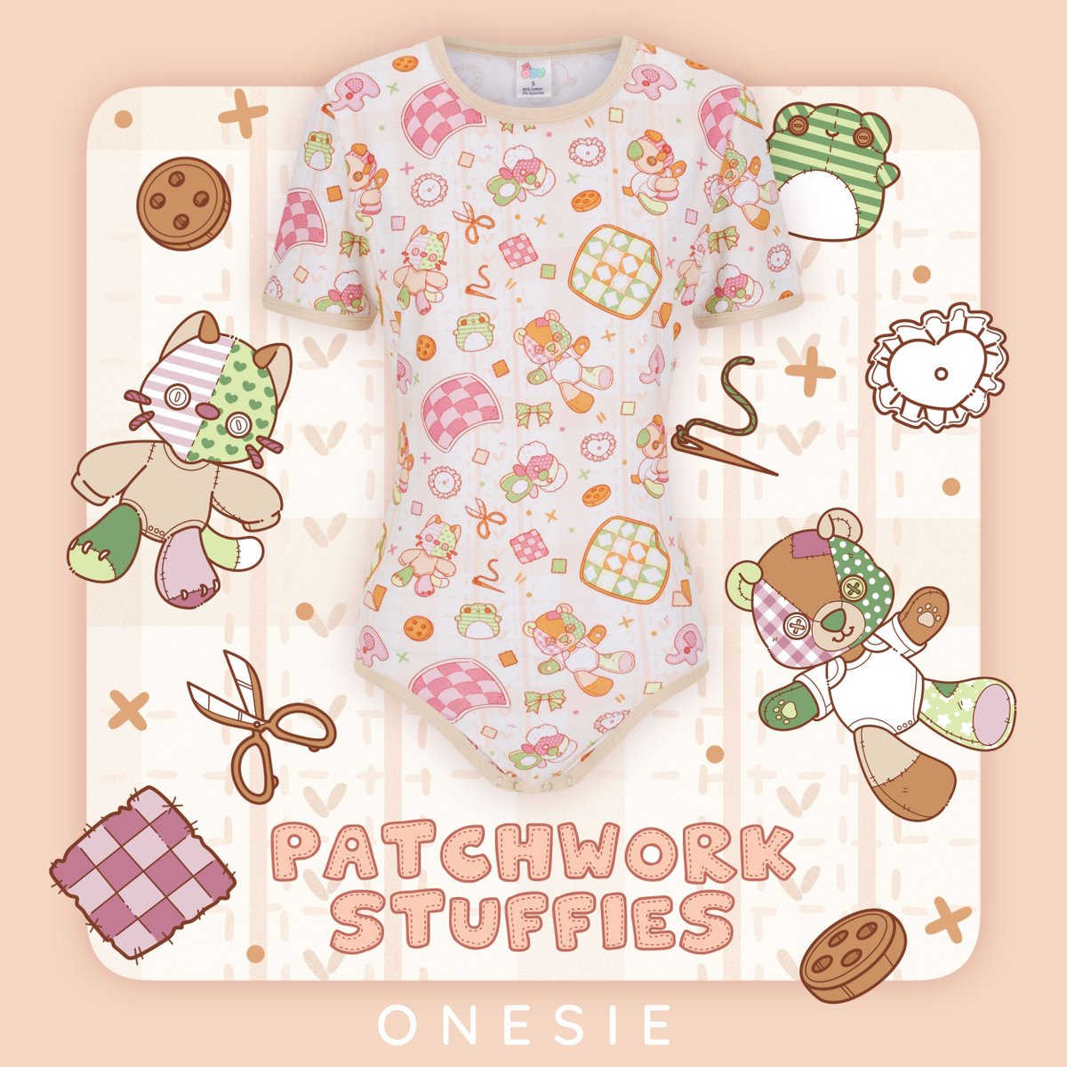 Onesies Downunder (@onesiedownunder) on Twitter photo AVAILABLE NOW:
🧸 Patchwork Stuffies Onesie 🧸
🪡 Designed By: <a href="/PuppitKitten/">Puppit 🐾</a>
🧶 Sizes Available: XS - 5XL
🍼 Material: 95% Cotton + 5% Spandex
Soft, sweet, and oh-so-snuggly! The Patchwork Stuffies Onesie is ready to be yours at onesiesdownunder.com 🤍
#onesiesdownunder AVAILABLE NOW:
🧸 Patchwork Stuffies Onesie 🧸
🪡 Designed By: <a href="/PuppitKitten/">Puppit 🐾</a>
🧶 Sizes Available: XS - 5XL
🍼 Material: 95% Cotton + 5% Spandex
Soft, sweet, and oh-so-snuggly! The Patchwork Stuffies Onesie is ready to be yours at onesiesdownunder.com 🤍
#onesiesdownunder