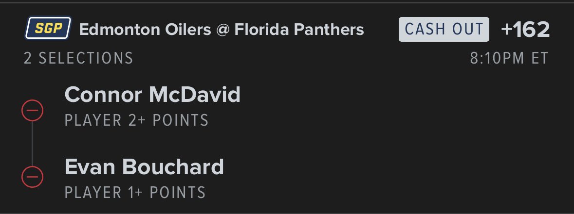 .75U McDavid 2 x Bouchard 1🫵🏼 +162