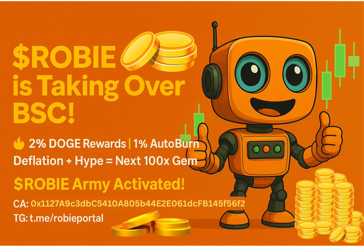 RobieArmy's tweet photo. 👀 All eyes on $ROBIE
🔥 #DOGE rewards raining down
Deflation, community, and a #moon map
📲 CA: 0x1127a9c3dbc5410a805b44e2e061dcfb145f56f2
💬 TG: https://t.co/9NsjJUgbJv

#ROBIE #BTC #BINANCE #100X #USDT #BTC #BSC #DOGE #CRYPTO #USDT #Discover #KAITO #Sol #Eth #Shib #BullRun https://t.co/uWXkXCqOiG