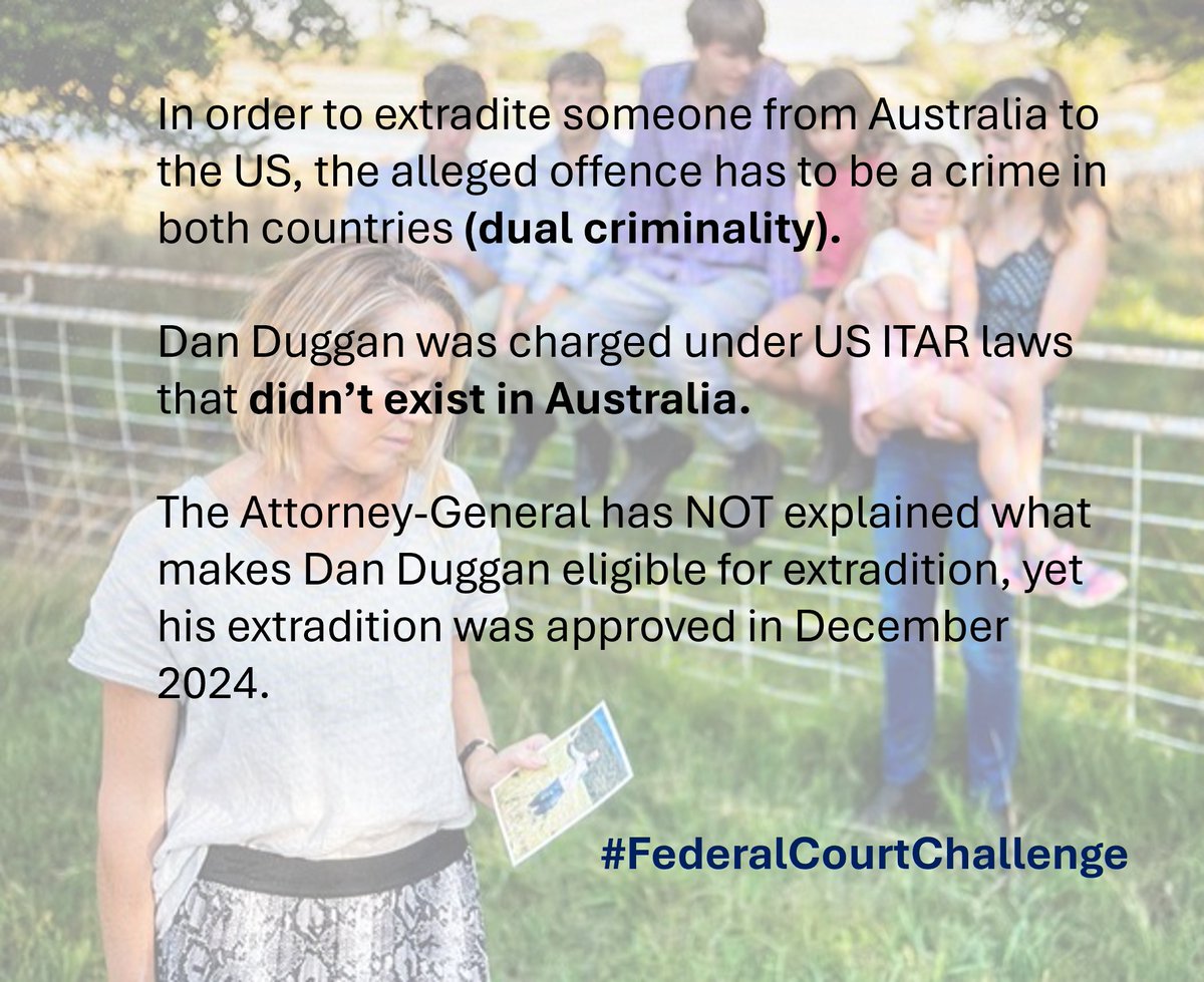 Australia’s Attorney-General approved Dan Duggan’s extradition to the US just before Christmas, without explanation.

Dan’s legal team is challenging this decision to send Dan Duggan to the US in the Federal Court.

Dan has been an Australian citizen since 2012, the US indictment
