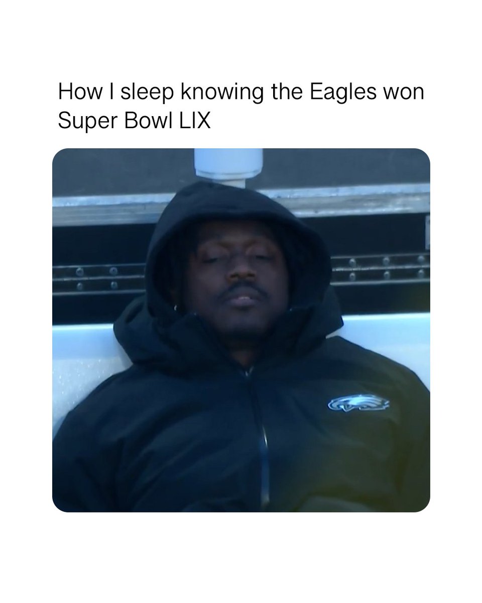 Eagles's tweet photo. Sleeping like a baby 💤 https://t.co/zQVEoHQ1d7