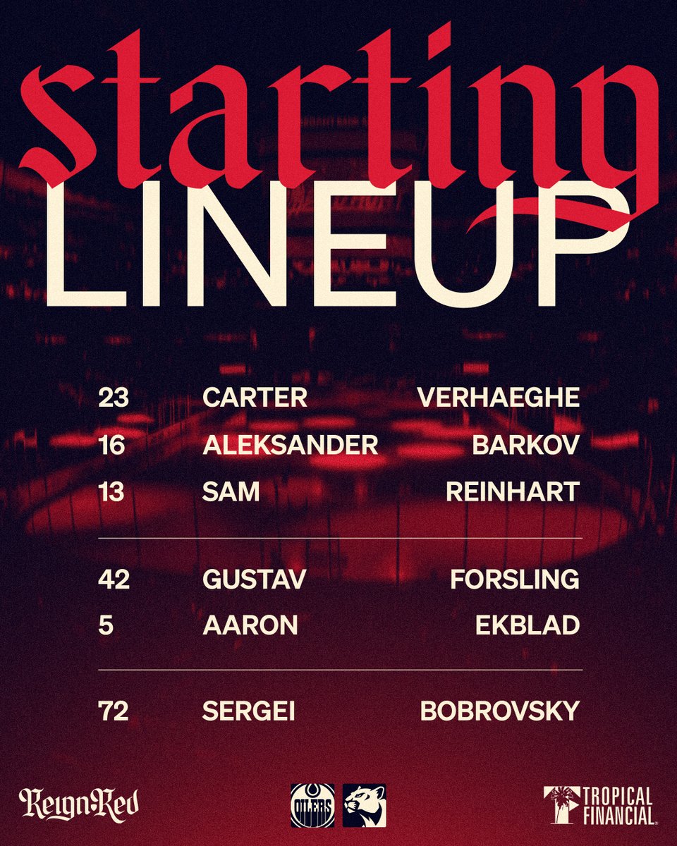STARTING TONIGHT!

🥅 Bobrovsky vs. Skinner