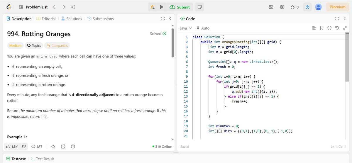 9010Pooja92156's tweet photo. Both problems teach grid traversal, queues, and graph thinking 🔁

1. 🍊 Rotten Oranges
   → BFS from all rotten at once.
   → Track time as BFS level

2. 🎨 Flood Fill
   → DFS/BFS to paint all connected cells
#FloodFill #Leetcode #DFS #BFS #3DaysOfCode https://t.co/ocaU5GvMXy
