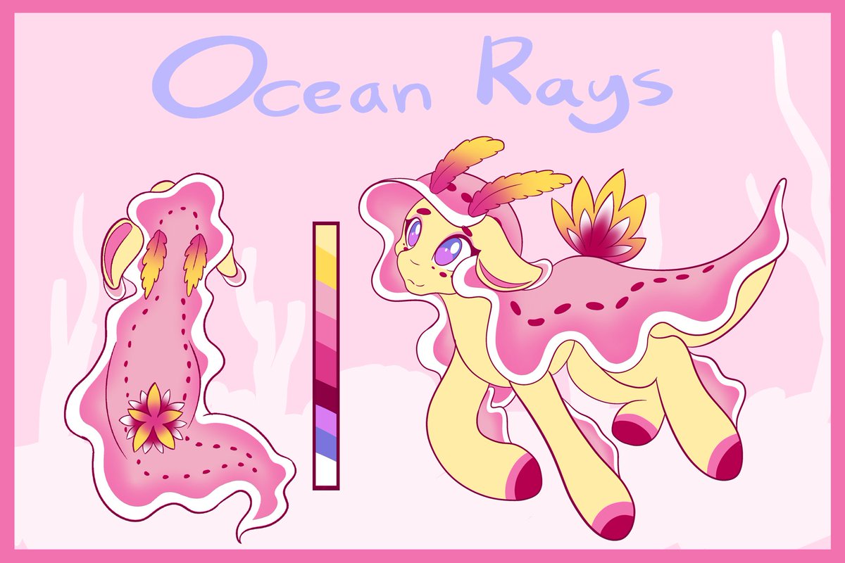 New oc alert!🚨 

Meet Ocean Rays my sea slug pony! 

#mlp #mlpoc #seaslug #seaslugoc #oceanoc