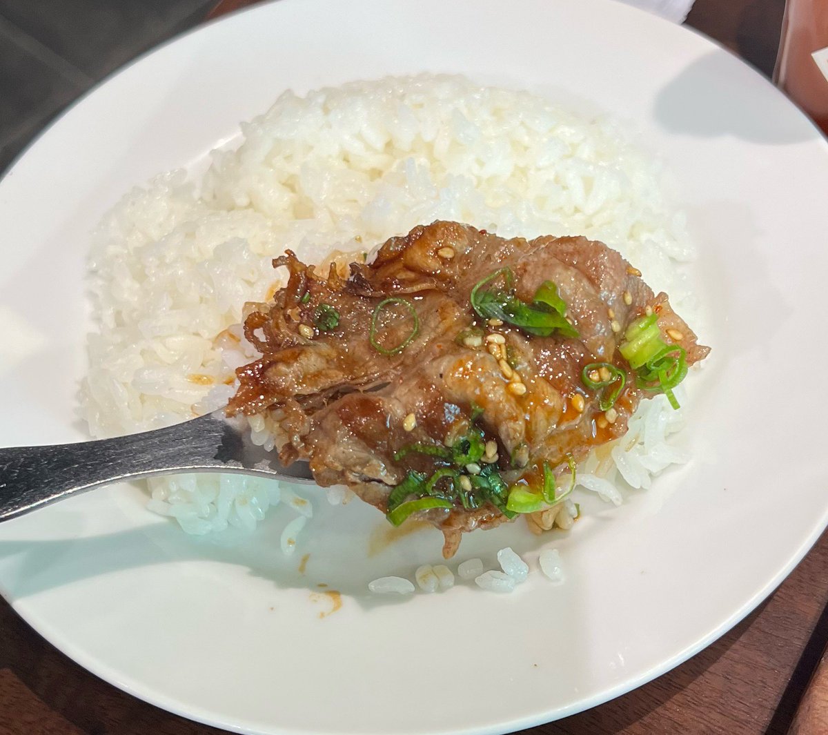フォロワーさんに飯テロされたので、 今日のランチは【炙りカルビ焼