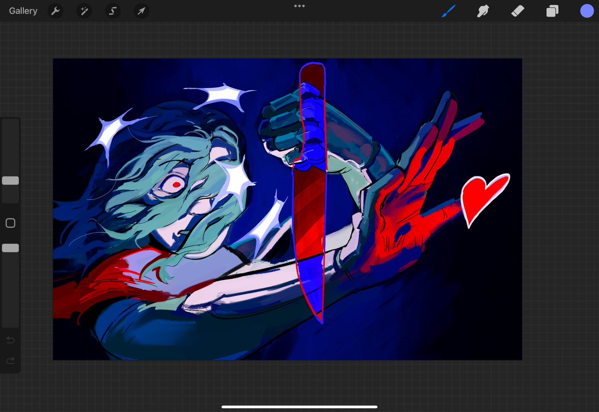 pasteldraqon's tweet image. WIP. some crazy aura farming being conducted by this individual #deltarune