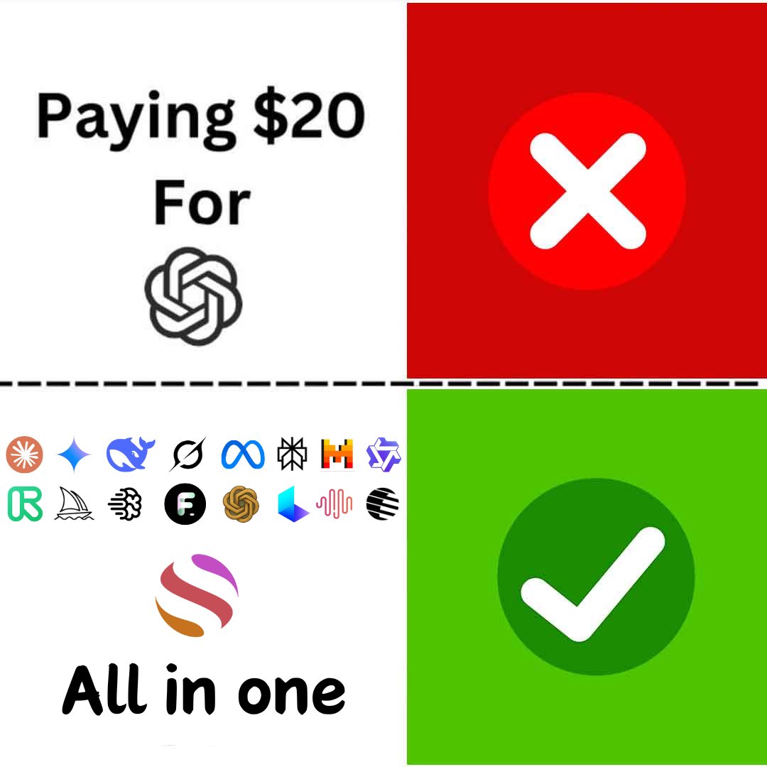 therjrajesh's tweet image. I just canceled my ChatGPT subscription 
Because I found an alternative that&apos;s 10x better.

Here’s how to use it: ↓