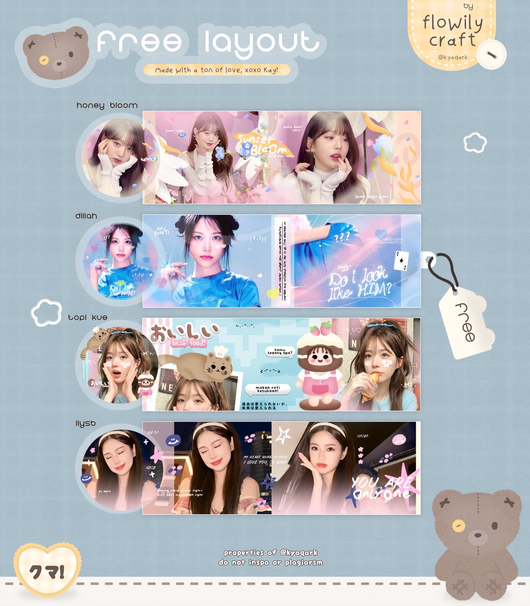 Help repost iaa, timakacii 💗

Mah you always be happy kak Ayi @thiscantika, (18/06) dlm rangka egk ada apa2, kakak cantik ini mau jajanin 4 slot FREE LAYOUT BY REQ dari katalog aku loh!

🧸 war via DM
⏰ 19.25 wib 

Scroll down for more information

#zonauang