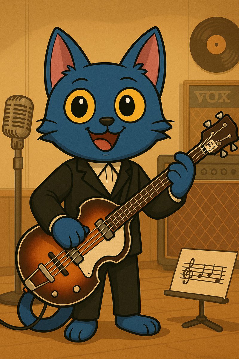 BCMDAO🔺 (@bcm_dao) on Twitter photo 🎉 Hey <a href="/PaulMcCartney/">Paul McCartney</a>, happy birthday! 🎸 Roy’s rocking a ’60s suit & lefty Hofner bass in the studio - a fun nod to your iconic vibe. 🇬🇧 #PaulMcCartney #TheBeatles #FabFour #ClassicRock #Sixties #RocknRoll #Vinyl #Macca #Vintage 🙌 🎉 Hey <a href="/PaulMcCartney/">Paul McCartney</a>, happy birthday! 🎸 Roy’s rocking a ’60s suit & lefty Hofner bass in the studio - a fun nod to your iconic vibe. 🇬🇧 #PaulMcCartney #TheBeatles #FabFour #ClassicRock #Sixties #RocknRoll #Vinyl #Macca #Vintage 🙌