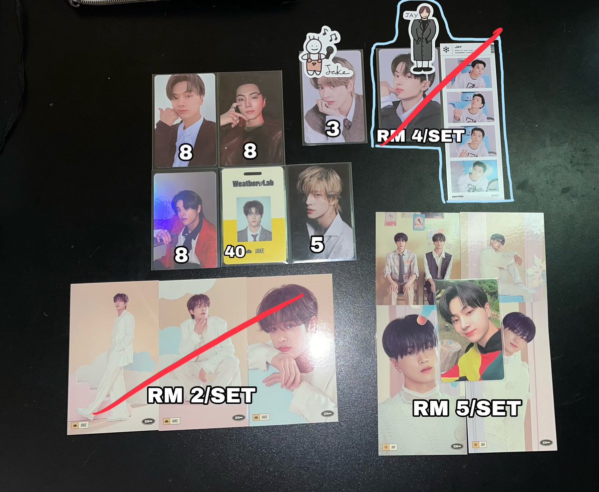 aliaskrrt's tweet photo. WTS ENHYPEN NCT IVE PC 

🍒 can open sharing 
🍒 no need all taken (min 10 pcs)
🍒 🔴 have defects
🍒 no backout and fussy buyer
🍒 need fast payment
🍒 exc local postage only
  
NEED CLEAR ASAP (can nego)

dm @aliaskrrt for more details https://t.co/OIMjbAEXLH