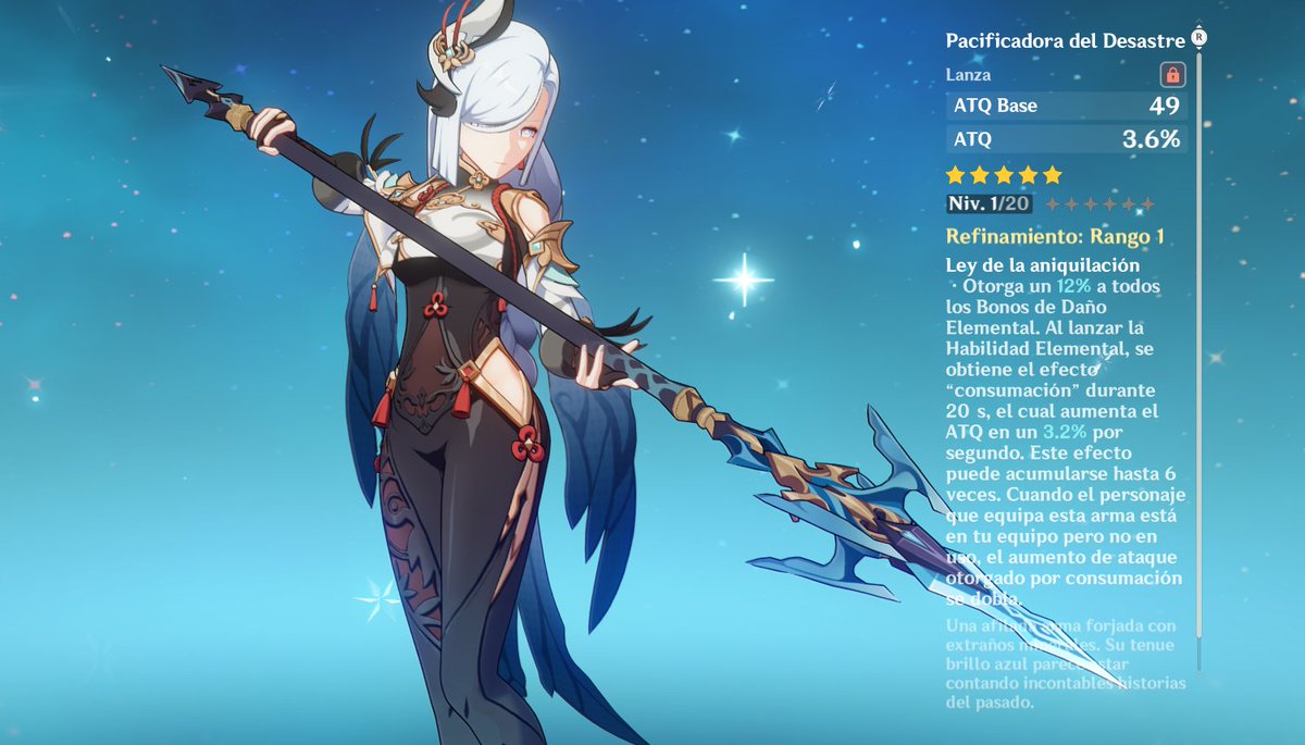 VikamCore's tweet image. Llegó #Skirk!! con su arma!!!! y de paso el arma de Shenhe!!! no saldré de mi casa, con la suerte que se llevó genshin seguro me atropellan!!!!