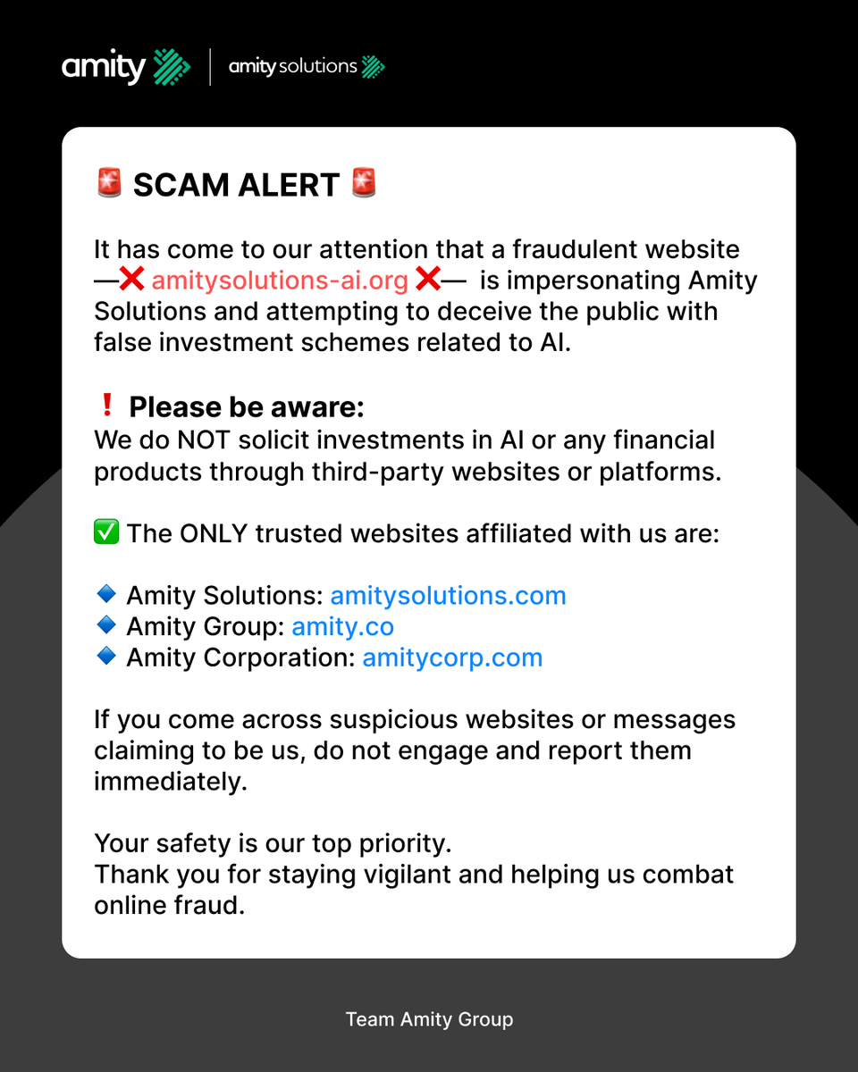 Amity Solutions tweet media