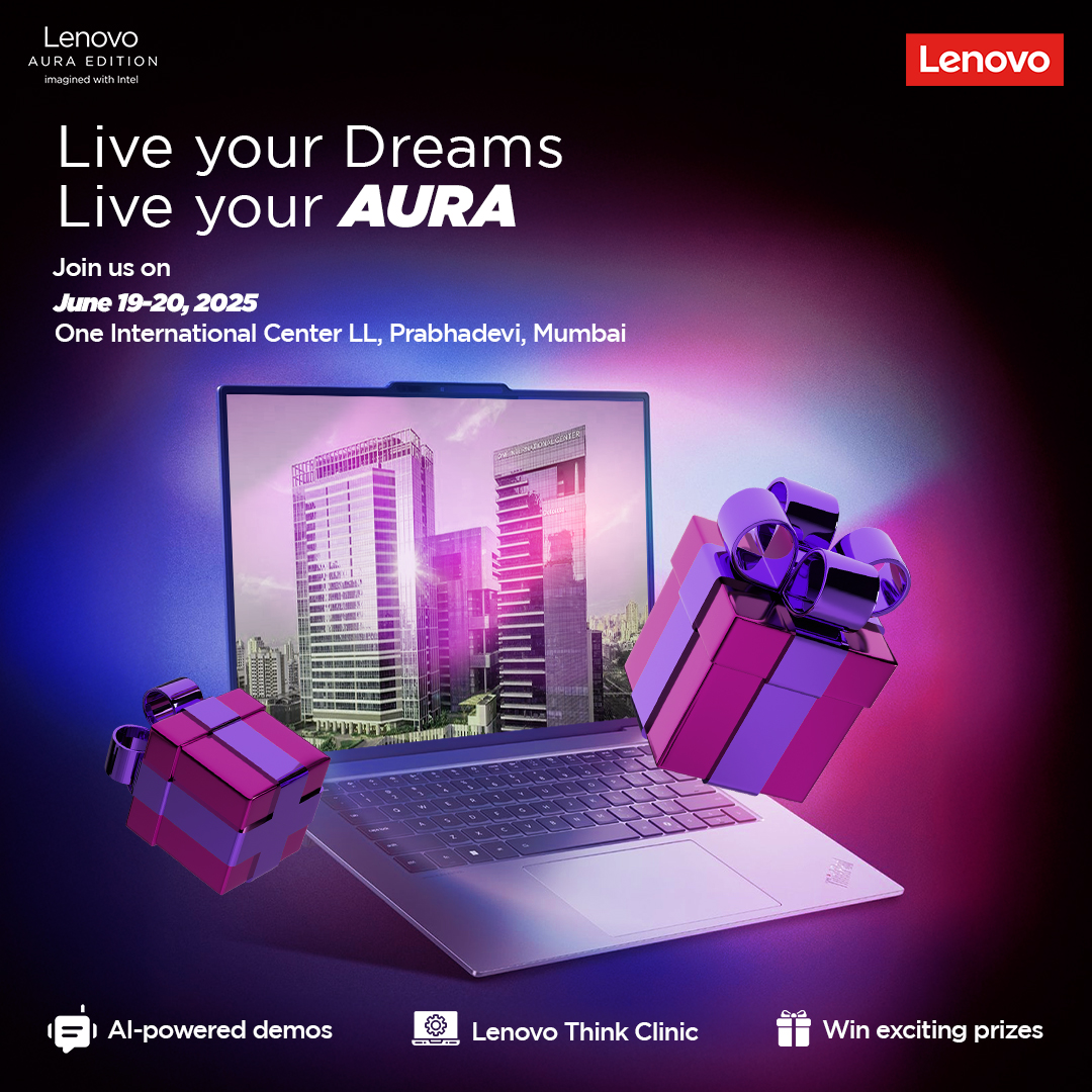 Lenovo_in's tweet photo. The city of dreams is now the city of Aura. 🌆⚡
Experience the ThinkPad X9 Aura Edition and see how power meets precision to boost your productivity.
Live your Aura, register now: https://t.co/BTFyI383gp
#Lenovo #SmarterTechnology #TechPark #ExperienceZone https://t.co/KqezoNS8YL