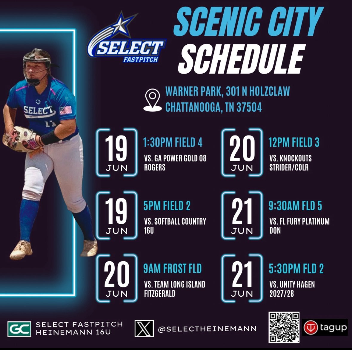 Back on the road again this week. We did not do as good had we hope we would this past weekend but we are going to make a turn around this week in Chattanooga! <a href="/SelectHeinemann/">Select Fastpitch 16u Heinemann</a> <a href="/ejonesrockchalk/">Eric Jones - Select Fastpitch</a> <a href="/KStokes10/">Kiki Stokes O’Connor</a> <a href="/EilertJeremy/">Jeremy Eilert</a> <a href="/RobertsNoah13/">Noah Roberts</a> <a href="/emmaaryy/">Emma Ryan</a> <a href="/canfield_faith/">faithyyy</a> <a href="/CoachTonyAustin/">𝐶𝑜𝑎𝑐ℎ 𝑇𝑜𝑛𝑦</a>