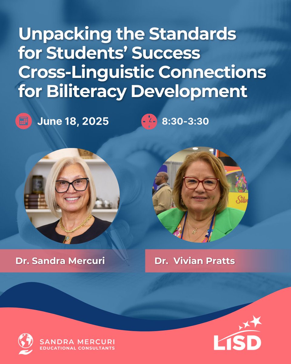 Unpacking standards with purpose. Let’s empower diverse learners with tools that make a difference. Can’t wait to join Lewisville’s educators and share what works in today’s classrooms!
 sandramercuri.com 
#equityineducation #lewisvilleisd