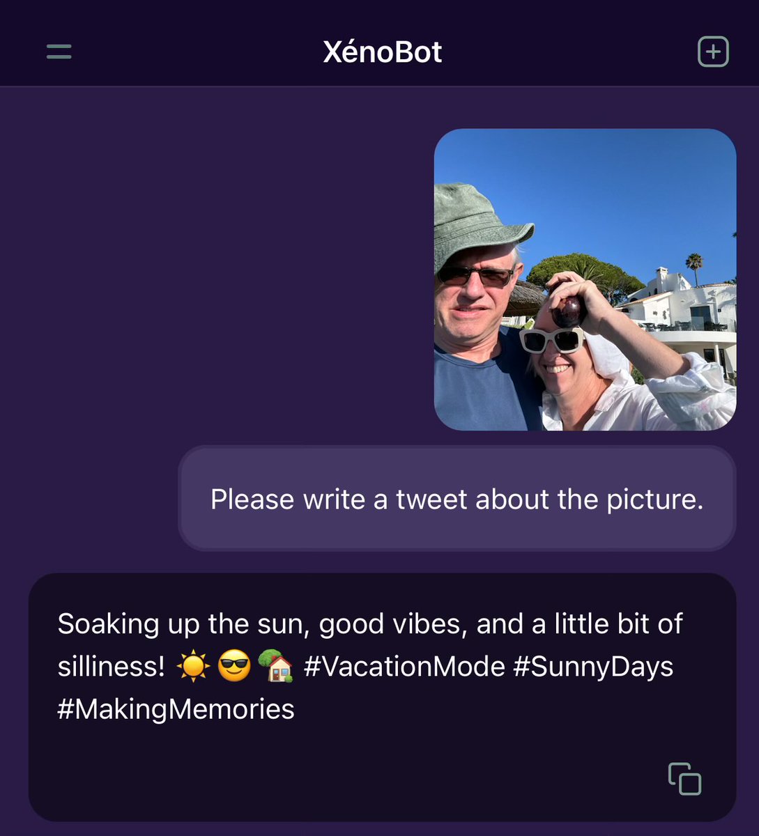 XénoBot is the ChatBot component on Précis Public Relations, an AI platform built specifically for PR.  It does an amazing job job writing Tweets from just a photo. The Précis app goes into beta on June 26. #AI #PR