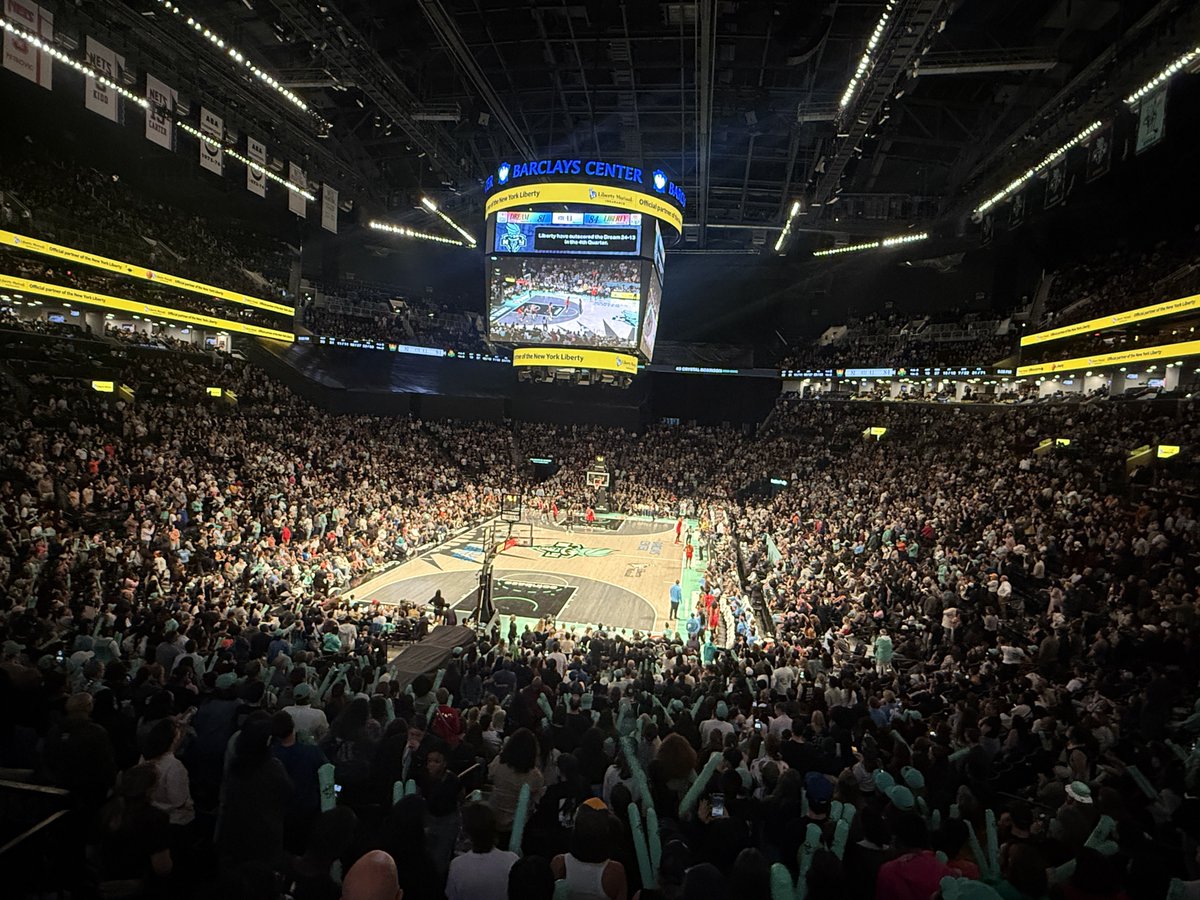 A Tuesday night Liberty game in Brooklyn.