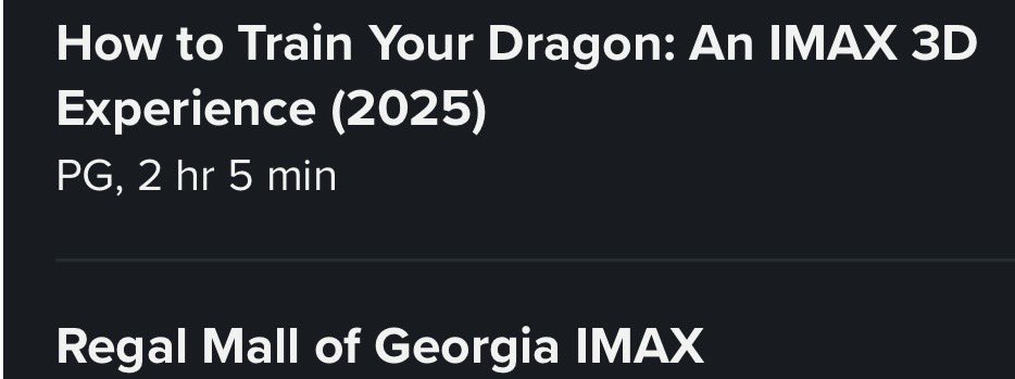 Saw <a href="/HTTYDragon/">#HowToTrainYourDragon</a> with my wife in <a href="/IMAX/">IMAX</a> 3D. It was so well done. Really enjoyed it.