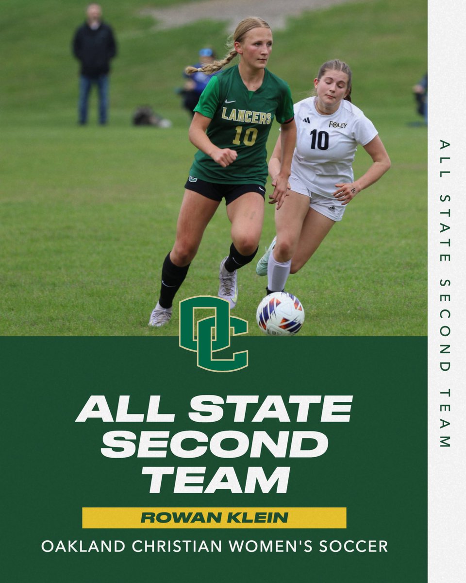 Congrats to Rowan Klein on her All State Second Team recognition from <a href="/MiSoccerCoaches/">MIHSSCA</a> !