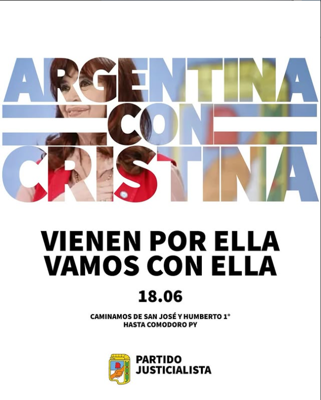 💙 Mañana todos a la calle por Cristina. Porque no se toca a quien nos dio derechos, dignidad y esperanza. Porque frente al odio, respondemos con amor y convicción.
#TodosConCristina #CFKSiempre (<a href="/pabloduggan/">Pablo Duggan</a>), (<a href="/Gatosylvestre/">Gustavo Sylvestre</a>).
