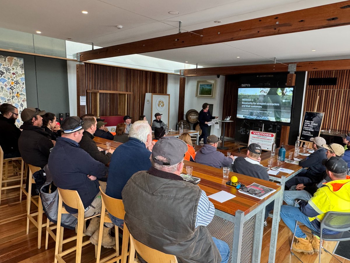 Another great turnout today in the Barossa of passionate growers and contractors at our Contractor Biosecurity Training, run with Liz Riley from <a href="/vitibit/">Liz Riley</a>. Thanks to all who attended! Contact Vinehealth at admin@vinehealth.com.au to attend a future session. <a href="/BarossaWineAu/">Barossa Wine</a>