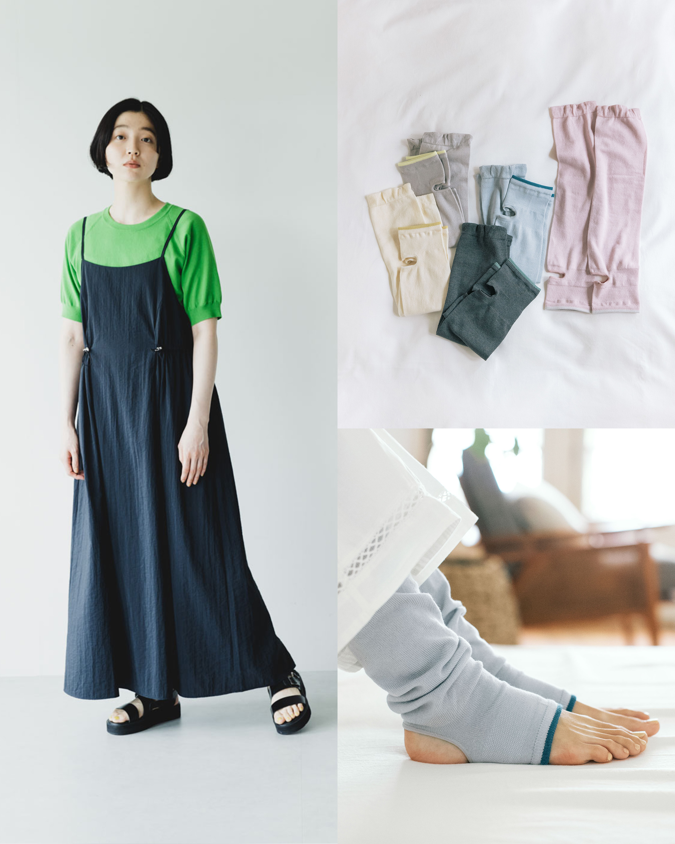 北欧暮らしの道具店 シックな気分で、着回し広がる キャミワンピース チャコール 新商品】これ一枚で着回し上手に！後ろリボンのキャミソール