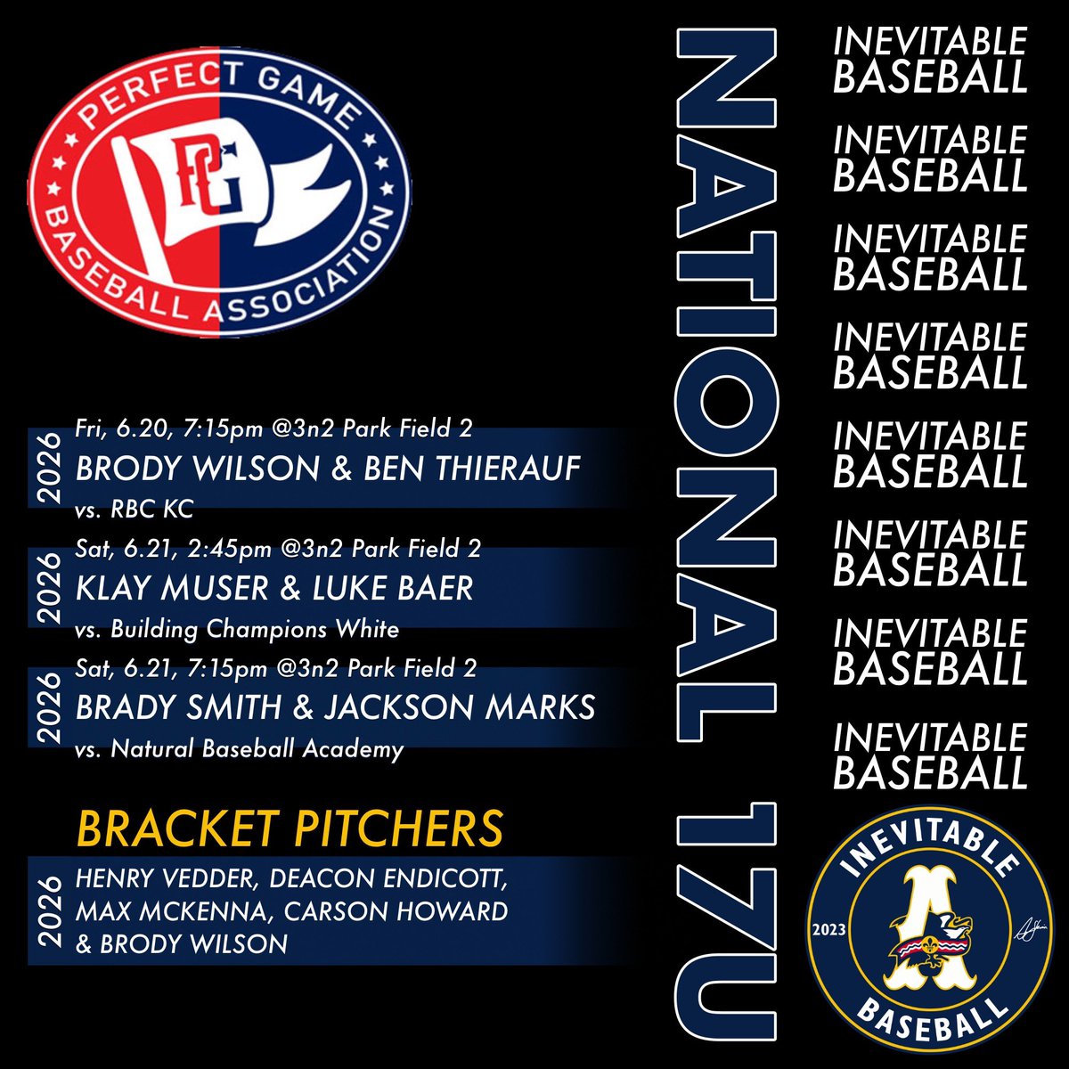 WWBA Midwest Rotation for <a href="/NickHerrinsAs/">Inevitable A’s</a> 17 National

⚡️⚡️⚡️