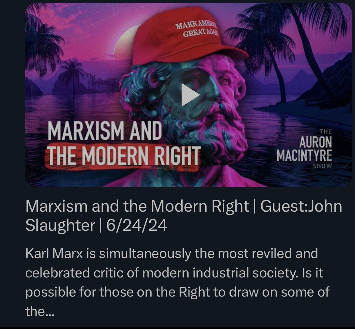 Intellectualism on the Woke Right.