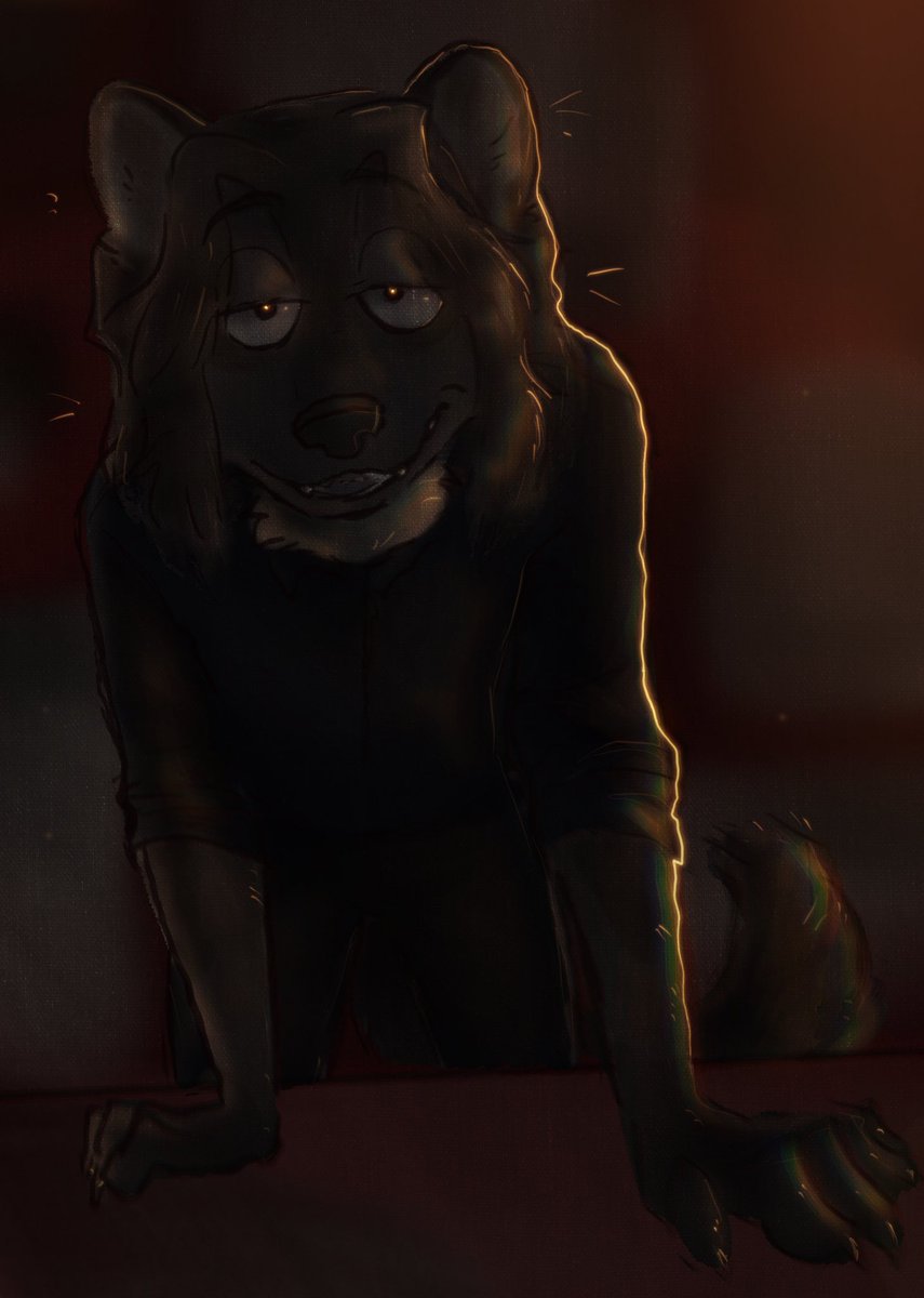 My fursona is very normal in this pic and isn’t a vampire