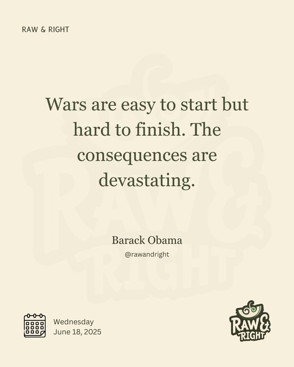 rawandright's tweet photo. DQP24: War Is Easy. Peace Takes Courage | A Raw Truth by Barack Obama

At RawandRight, we believe in using raw words to create the right impact.
Let this quote shake minds and stir hearts. Choose peace. Raise awareness. Speak truth. 🕊️💥
 
#rawandright
#barackobama https://t.co/b1ZzqeJROi