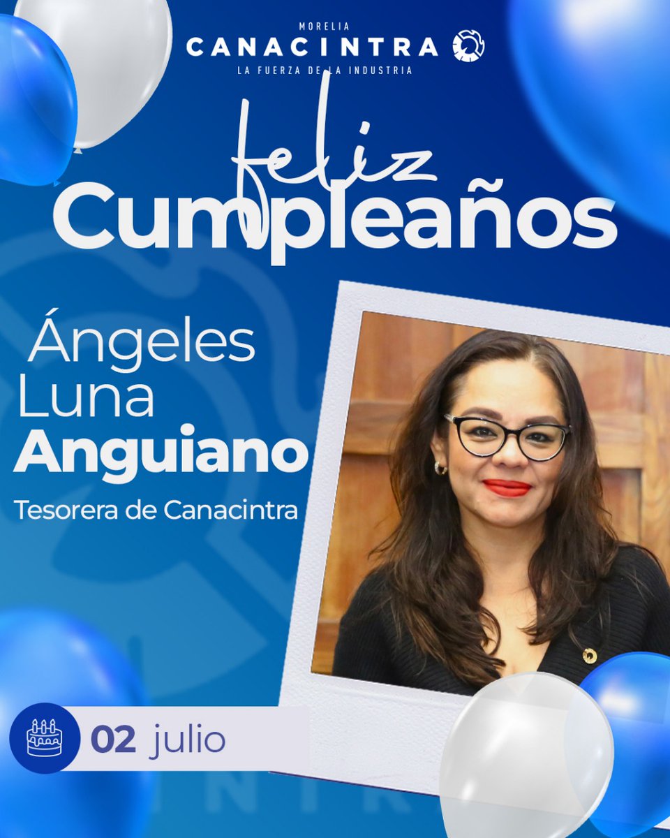 Enviamos una felicitación muy afectuosa a nuestra Tesorera Ángeles Luna Anguiano, por su cumpleaños. 🎂

Que este nuevo año traiga muchos logros, sonrisas y proyectos exitosos.
