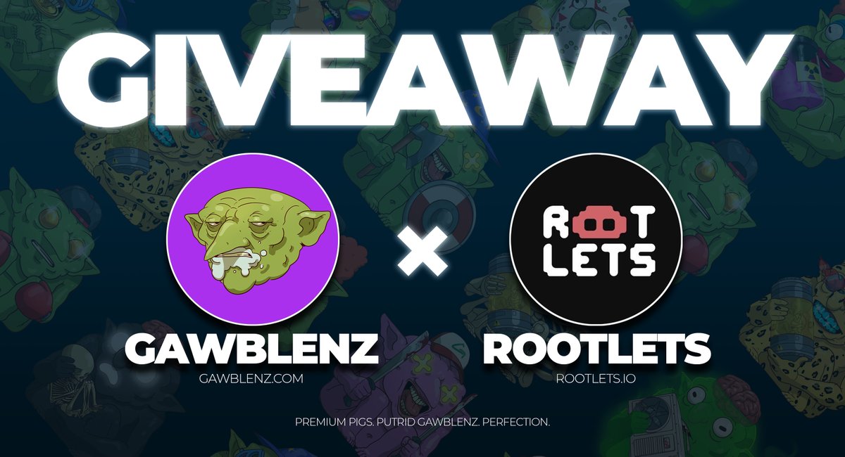 🚨COLLAB DROP 🚨
We’ve partnered with <a href="/rootlets_nft/">Rootlets</a> and to celebrate we’re giving away:
🎁 10 SUI + 10 WL spots!
All Rootlet holders are automatically whitelisted 🐽

To enter:
✅ Follow <a href="/gawblenz/">Gawblenz</a> + <a href="/rootlets_nft/">Rootlets</a>
❤️ Like &amp; RT
👥 Tag 2 sewer swine

⏳ 48 hours
#SUI #NFTs #Giveaway