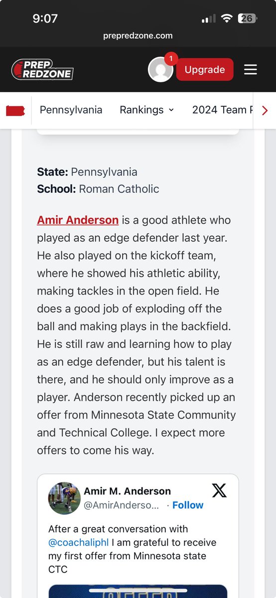 Thank you <a href="/footballcoach79/">coachweider</a>  for the write up grateful for opportunity to show my abilities and talents