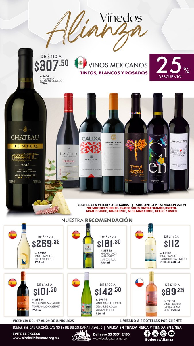 Descubre nuestras mejores recomendaciones. Disponible en la tienda en línea y tiendas físicas.
bodegasalianza.com/vinos?utm_sour…