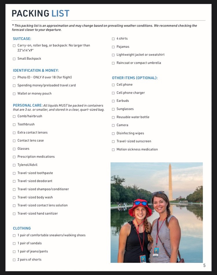 Get ready—our D.C. adventure kicks off Friday night, June 20th! 🇺🇸🚌
Be at the front of the high school by 11:30 PM MTN to load the bus. Don’t forget spending money or a sack breakfast for Saturday morning. 
Estimated return: June 24 at 10:15 PM MTN. #DCTrip2025