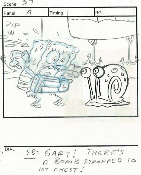 ArtofSpongebob's tweet photo. A drawing by Aaron Springer from the episode "Gary Takes a Bath." https://t.co/U8VafNVbyL
