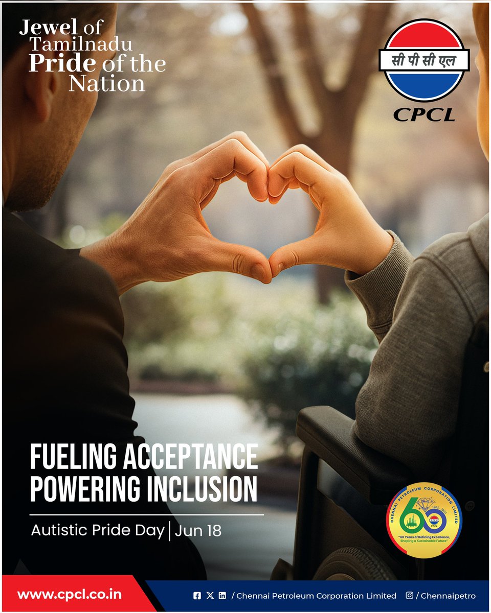 Unique minds create a stronger world. Celebrating the beauty of neurodiversity this Autistic Pride Day, with care and commitment at every step.

 #AutisticPrideDay #CPCL #EmpoweringEveryone