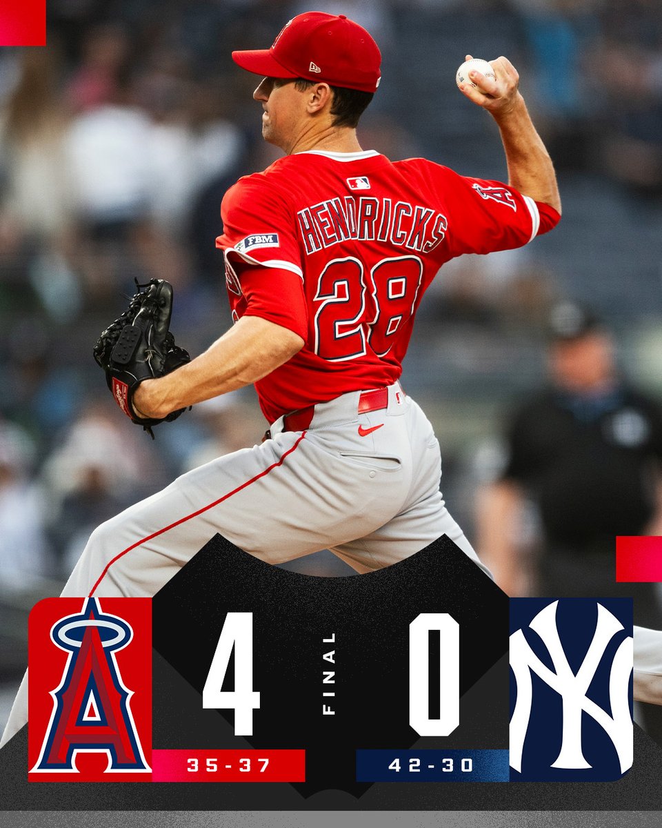 MLB (@mlb) on Twitter photo Kyle Hendricks and the <a href="/Angels/">Los Angeles Angels</a> bullpen combine to shut out the Yankees. Kyle Hendricks and the <a href="/Angels/">Los Angeles Angels</a> bullpen combine to shut out the Yankees.