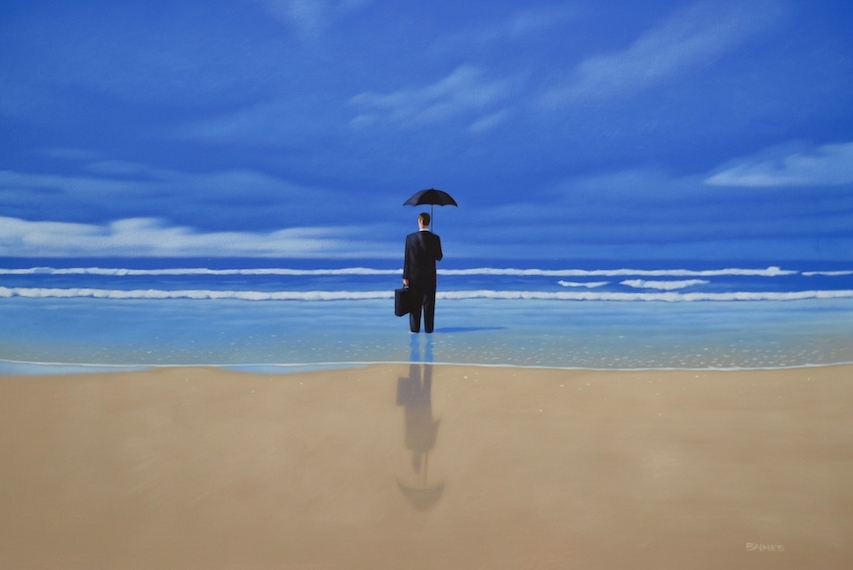 As He gazed across the seemingly calm expanse of ocean, he could hear the distant screams of unseen lawyers. The sounds tore through his heart, as He knew their time was nigh…       #lawyers #existentialism #absurdism  #fineart #officeart #commissions #