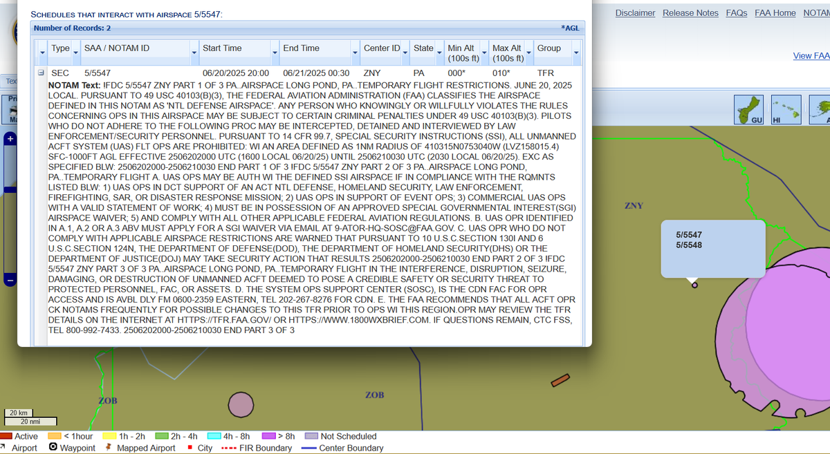 rjsincs's tweet image. Interesting they are pulling a #TFR over #PoconoRaceway for the #Nascar #Cup race Sunday. I don&apos;t remember them doing that. I could be wrong tho.