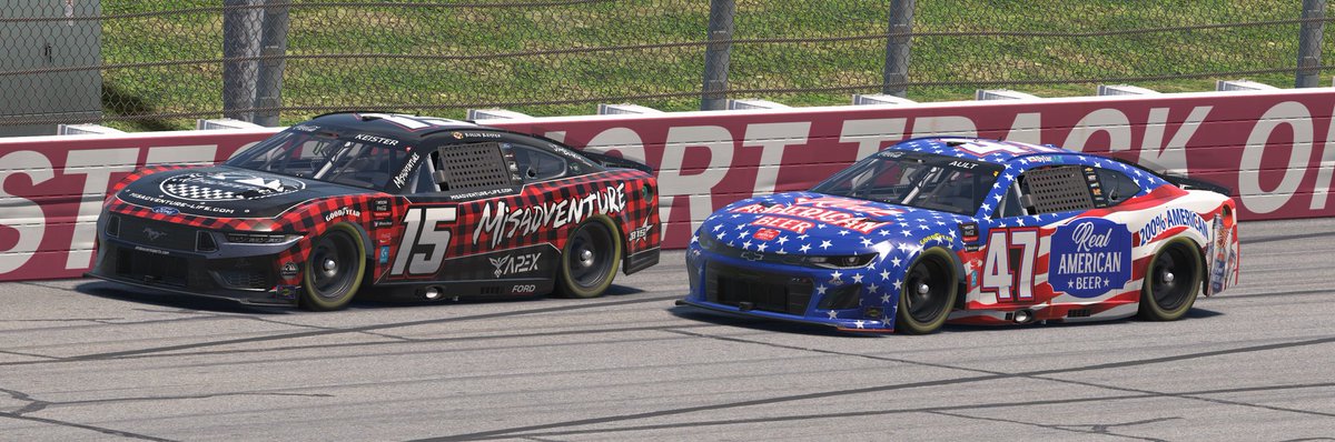 That's a wrap from Iowa. Solid day from <a href="/HYAKMotorsports/">Hyak Motorsports</a> in <a href="/ENASCARGG/">ENASCAR</a>

Really good drive from Dylan, and a solid recovery from Quentin after some rough luck.

<a href="/dylanault42/">Dylan Ault</a> P9 <a href="/realamerbeer/">Real American Beer</a> 
@quinnywinny84 P28 <a href="/SimCraft/">SimCraft</a>