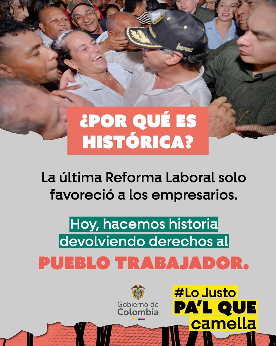 ⚖️ La Ley 789 de 2002 quitó derechos. 

La Reforma Laboral del Gobierno del Cambio los devuelve con justicia y equidad. Es un antes y un después.

#VuelveElTrabajoDigno