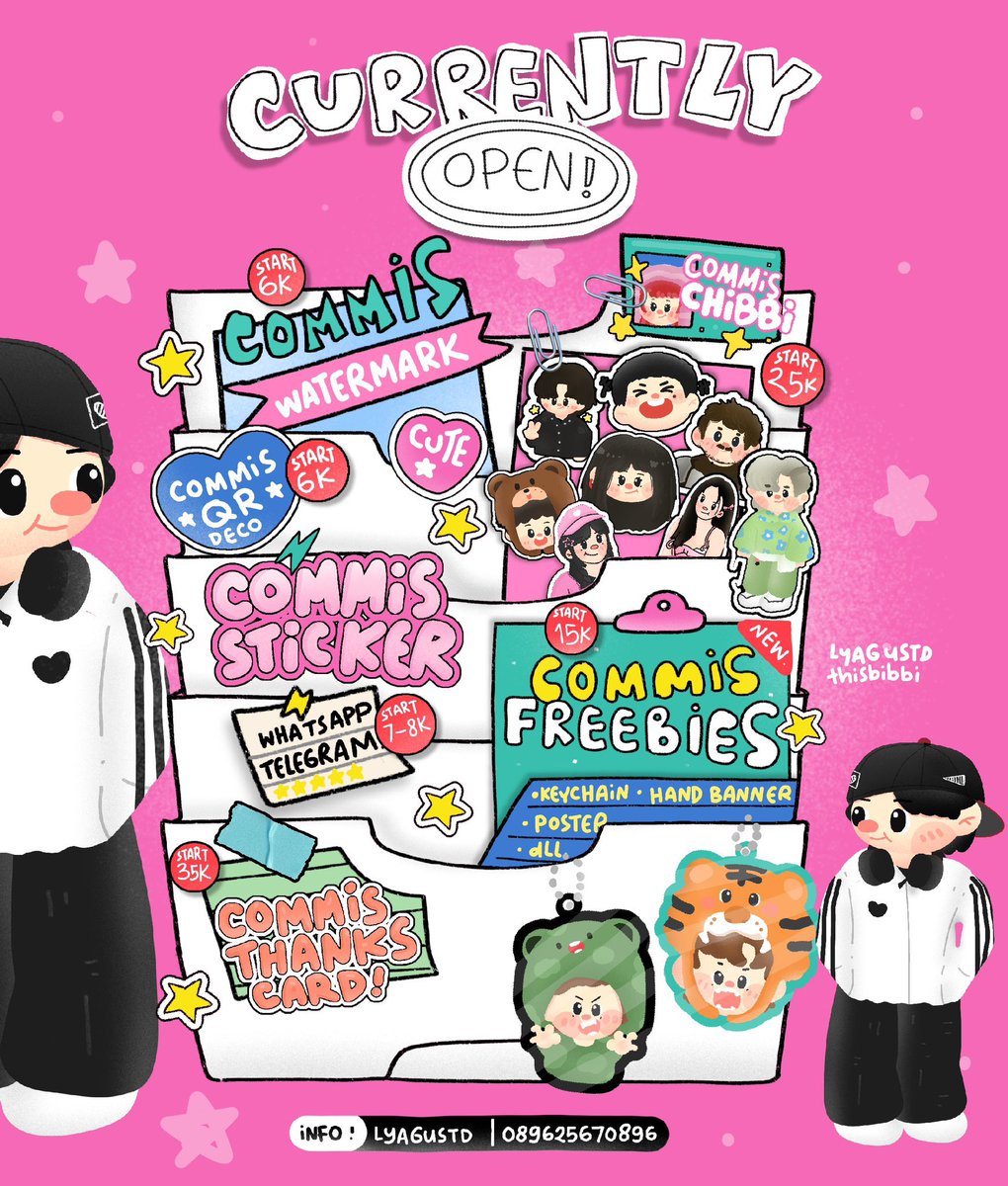 thisbibbi's tweet photo. @lyagustd ⭐️ kamu cari jasa wm watermark wm? chibi idol? logo untuk GO? logo olshop cute? sini sini ke @LYAGUSTD 😍 kamu bebas REQUEST!! sudah banyak testinya ayo jajan disini 

#zonauang #zonajajan https://t.co/XUSA8NfDJ9