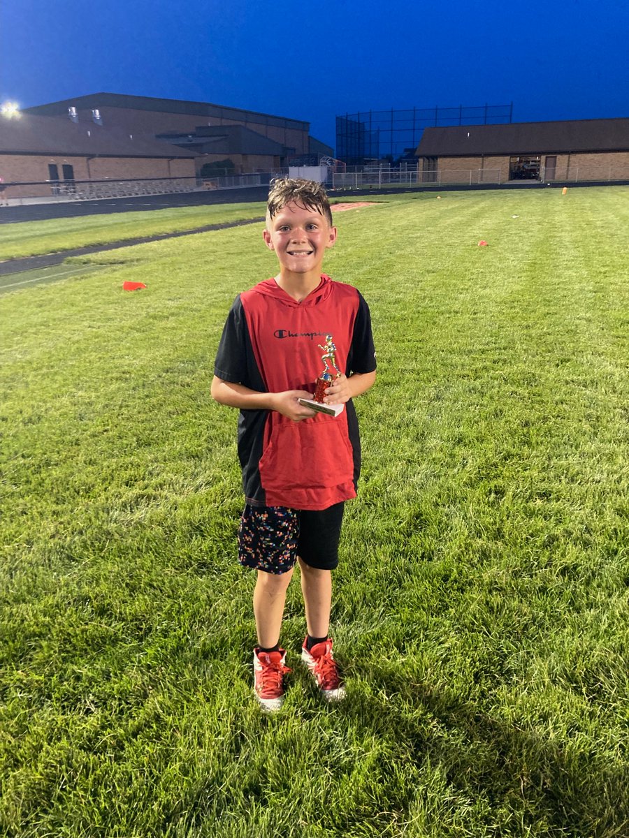 Night #1 of our grades 4-5-6 football camp is in the books!

Congrats to these 3 young men who earned our Camper of the Day Award! They stood out with their toughness, positive attitudes and big plays!

4th Grade - Lane Knapke
5th Grade - Kingsley Jacobs
6th Grade - Xavier Drees