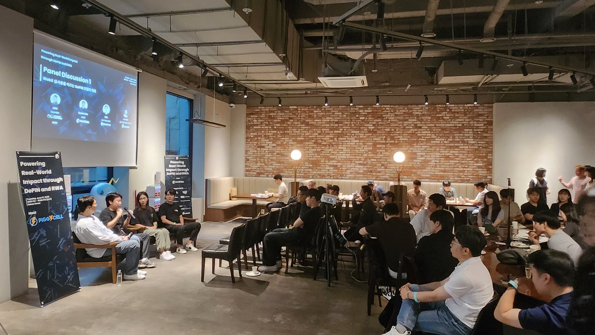 Nebula3_GameFi (@nebula3_gamefi) on Twitter photo Powering Real-World Impact through DePIN & RWA ๐น
Great night in Seoul ๐ฐ๐ท exploring real-world use cases of Web3!
Huge thanks to the amazing teams at <a href="/piggycell/">Piggycell</a> <a href="/animocabrands/">Animoca Brands</a>, <a href="/icphub_KR/">ICP HUB Korea</a>, <a href="/XFounders_camp/">XFounders Bootcamp & Startup Reality</a>, <a href="/BeatXswap/">BeatSwap</a> ๐ Powering Real-World Impact through DePIN & RWA ๐น
Great night in Seoul ๐ฐ๐ท exploring real-world use cases of Web3!
Huge thanks to the amazing teams at <a href="/piggycell/">Piggycell</a> <a href="/animocabrands/">Animoca Brands</a>, <a href="/icphub_KR/">ICP HUB Korea</a>, <a href="/XFounders_camp/">XFounders Bootcamp & Startup Reality</a>, <a href="/BeatXswap/">BeatSwap</a> ๐