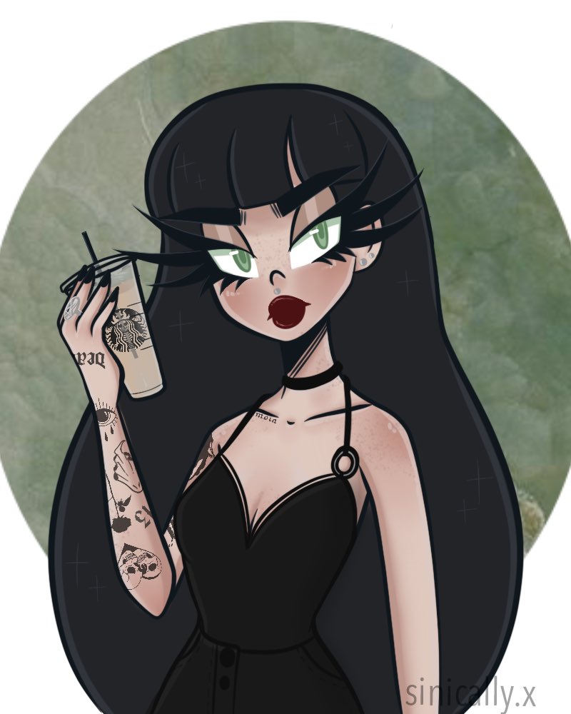 gogetsins's tweet photo. a drawing of my girl, lolita, i did back about a year ago. she loves her hellbucks 🤍

tags: #ocart #digitalart #artist #doodle #gothstyle #drawing #originalcharacter #cute #love https://t.co/9XrBqhuXls
