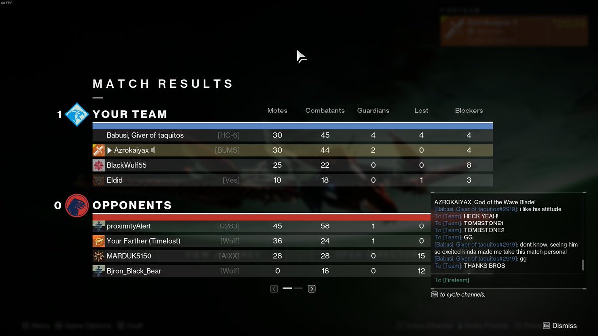 azrokaiyax's tweet photo. (post 3️⃣)
Was playing some Gambit 🟢
Had some good games 🎮 with good people 🦿🫀👨🏻‍🦰🙏🏻
These are the chat logs 📜 and scores 🔢
#azrokaiyax #destiny2 #gambit #chat #logs #scores #matchmaking #mutiplayer #screenshot #playforfun #winorlose #funtime #quickplay #justdoit #letsgo #fun https://t.co/Bj5srzFuae