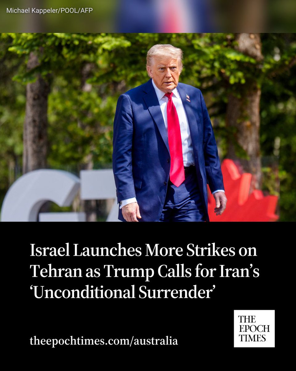 AuEpochTimes's tweet image. The United States knows exactly where Iran’s leader is hiding, Trump said, but won’t kill him—‘at least not for now.’

🔴 Read the Full Story 👉 go.epochtimes.au/EZ7emF

#IsraelIranConflict #TrumpIran #MiddleEastCrisis #TehranStrikes #OperationRisingLion