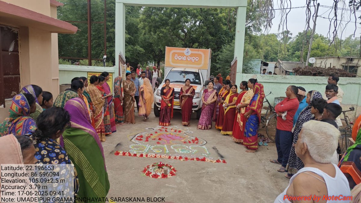 BDOSaraskana's tweet photo. Bikash Vahaan Yatra Programme at Umadeipur GP under Saraskana Block. on dt.17.06.25.
@CMO_Odisha
@IPR_Odisha
@PRDeptOdisha
@ZP_Mayurbhanj
#bikashbahanyatra #oneyearofmohanmajhi ​#BarshaEkUpalabdhiAnek #oneyearofsushasan #lokankasarkar #Odisha #bikashitaodishabikashitabharat https://t.co/DHP6U8LsfG