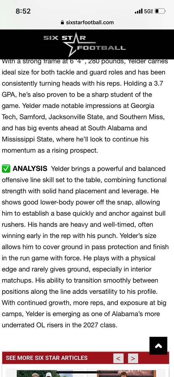 Tap in coaches‼️Appreciate the write up <a href="/sixstarfootball/">Six Star Football | PLUS+</a> from the <a href="/GeorgiaTechFB/">Georgia Tech Football</a> camp. <a href="/CoachSenior2/">Coach Senior</a> <a href="/perk3445/">Jeremy Perkins</a> <a href="/RecruitTheA/">Austin FB Recruiting</a> <a href="/UnLockYourGame/">UnLockYourGame</a> <a href="/AL7AFootball/">Alabama7AFootball</a> <a href="/AustinFootball_/">Austin Football - Decatur, AL</a> <a href="/DownSouthFb1/">Down South</a> <a href="/PrepRedzoneAL/">Prep Redzone Alabama</a>